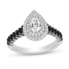 Enchanted Disney Villains Evil Queen 1.10 CT. T.W. Diamond Teardrop Frame Engagement Ring in 14K White Gold