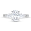 Thumbnail Image 3 of 2.25 CT. T.W. Oval Certified Lab-Grown Diamond Sideways Three Stone Engagement Ring in 18K White Gold (F/VS2)