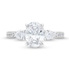 Thumbnail Image 2 of 2.25 CT. T.W. Oval Certified Lab-Created Diamond Sideways Three Stone Engagement Ring in 18K White Gold (F/VS2)