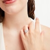 Thumbnail Image 2 of 1.50 CT. T.W. Emerald-Cut Certified Lab-Grown Diamond Frame Engagement Ring in 14K White Gold (F/VS2)