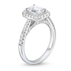 Thumbnail Image 3 of 1.50 CT. T.W. Emerald-Cut Certified Lab-Grown Diamond Frame Engagement Ring in 14K White Gold (F/VS2)