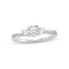 Thumbnail Image 1 of 0.50 CT. T.W. Diamond Miracle Past Present Future® Twist Shank Engagement Ring in 10K White Gold (J/I3)