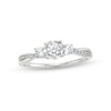 Thumbnail Image 0 of 0.50 CT. T.W. Diamond Miracle Past Present Future® Twist Shank Engagement Ring in 10K White Gold (J/I3)