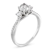 Thumbnail Image 3 of 0.50 CT. T.W. Diamond Miracle Past Present Future® Twist Shank Engagement Ring in 10K White Gold (J/I3)