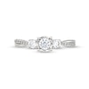 Thumbnail Image 4 of 0.50 CT. T.W. Diamond Miracle Past Present Future® Twist Shank Engagement Ring in 10K White Gold (J/I3)