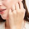 Thumbnail Image 2 of 0.50 CT. T.W. Princess-Cut Diamond Miracle Past Present Future® Twist Shank Engagement Ring in 10K Gold (J/I3)