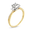 Thumbnail Image 3 of 0.50 CT. T.W. Princess-Cut Diamond Miracle Past Present Future® Twist Shank Engagement Ring in 10K Gold (J/I3)