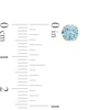 Thumbnail Image 2 of Child's 4.0mm Light Blue Cubic Zirconia Solitaire Stud Earrings in 14K Gold