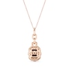 Thumbnail Image 3 of Le Vian® Emerald-Cut Raspberry Rhodolite Garnet® and 0.45 CT. T.W. Diamond Pendant in 14K Strawberry Gold™