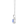 Thumbnail Image 2 of Le Vian® Oval Blueberry Sapphire™ and 0.08 CT. T.W. Diamond Frame Pendant in 14K Vanilla Gold™