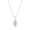 Thumbnail Image 3 of Le Vian® Oval Blueberry Sapphire™ and 0.08 CT. T.W. Diamond Frame Pendant in 14K Vanilla Gold™