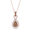 Thumbnail Image 1 of Le Vian® 0.92 CT. T.W. Pear Multi-Diamond Infinity Symbol Pendant in 14K Strawberry Gold™
