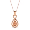 Thumbnail Image 2 of Le Vian® 0.92 CT. T.W. Pear Multi-Diamond Infinity Symbol Pendant in 14K Strawberry Gold™