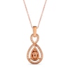 Thumbnail Image 3 of Le Vian® 0.92 CT. T.W. Pear Multi-Diamond Infinity Symbol Pendant in 14K Strawberry Gold™