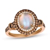 Thumbnail Image 0 of Le Vian® Oval Neopolitan Opal™ and 0.66 CT. T.W. Diamond Frame with Collar Ring in 14K Strawberry Gold™