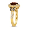 Thumbnail Image 2 of Le Vian® Oval Chocolate Quartz™ and 0.57 CT. T.W. Diamond Ornate Frame Ring in 14K Honey Gold™