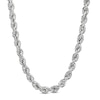 Thumbnail Image 0 of Men's 3.15mm Rope Chain Necklace in Hollow 10K White Gold - 20"