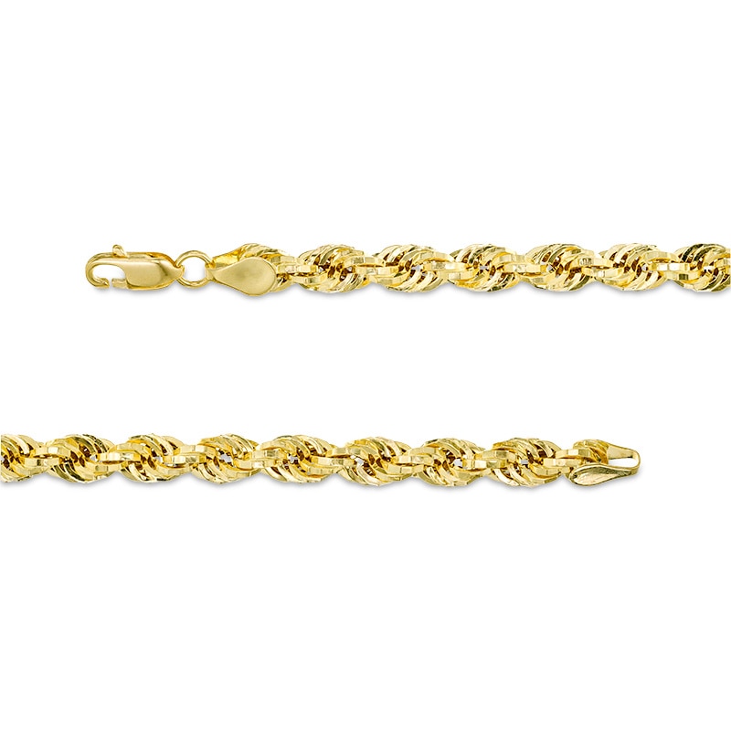 Men's 5.3mm Rope Chain Necklace in Hollow 10K Gold - 24"|Peoples Jewellers