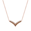 Thumbnail Image 1 of Le Vian® 1.10 CT. T.W. Diamond Chevron Necklace in 14K Strawberry Gold™