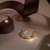Thumbnail Image 1 of Le Vian Chocolate Diamonds® 0.74 CT. T.W. Diamond Waves Bypass Ring in 14K Honey Gold™