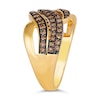Thumbnail Image 2 of Le Vian Chocolate Diamonds® 0.74 CT. T.W. Diamond Waves Bypass Ring in 14K Honey Gold™
