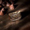 Thumbnail Image 2 of Le Vian® 2.43 CT. T.W. Diamond Multi-Row Overlay Band in 14K Strawberry Gold™