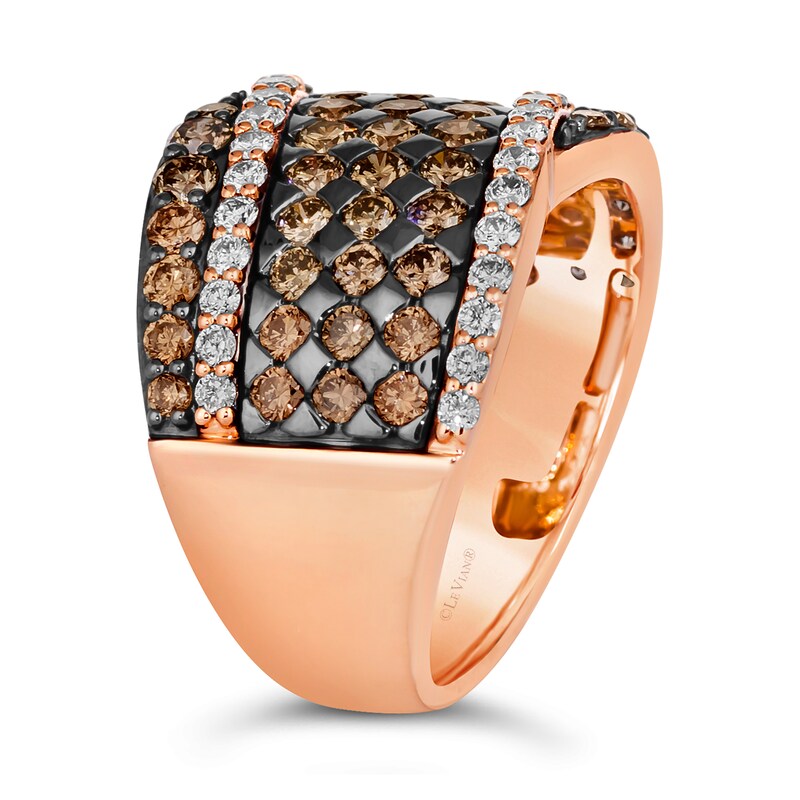 Le Vian® 2.43 CT. T.W. Diamond Multi-Row Overlay Band in 14K Strawberry Gold™
