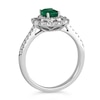 Thumbnail Image 2 of Le Vian® Oval Costa Smeralda Emeralds™ and 0.30 CT. T.W. Diamond Floral Frame Ring in Platinum