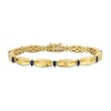 Thumbnail Image 1 of Eternally Bonded Marquise-Cut Blue Sapphire Station Cinch Line Bracelet in 10K Gold - 7.25"