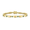 Thumbnail Image 1 of Eternally Bonded Marquise-Cut Emerald Station Cinch Line Bracelet in 10K Gold - 7.25"