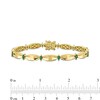 Thumbnail Image 2 of Eternally Bonded Marquise-Cut Emerald Station Cinch Line Bracelet in 10K Gold - 7.25"
