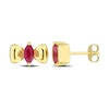 Thumbnail Image 1 of Eternally Bonded Marquise-Cut Ruby Bow Stud Earrings in 10K Gold