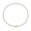 Thumbnail Image 2 of Eternally Bonded 7.0-7.5mm Freshwater Cultured Pearl Strand and 0.05 CT. T.W. Diamond Bow Stretch Necklace with 10K Gold-17"