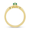Thumbnail Image 3 of Eternally Bonded Marquise-Cut Emerald Solitaire Ring in 10K Gold
