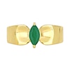 Thumbnail Image 4 of Eternally Bonded Marquise-Cut Emerald Solitaire Ring in 10K Gold