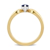 Thumbnail Image 2 of Eternally Bonded Marquise-Cut Blue Sapphire Solitaire Ring in 10K Gold