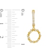 Thumbnail Image 2 of Circle of Gratitude® Collection 0.30 CT. T.W. Diamond Braided Dangle Hoop Earrings in 10K Gold
