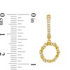 Thumbnail Image 2 of Circle of Gratitude® Collection 0.30 CT. T.W. Diamond Braided Dangle Hoop Earrings in 10K Gold