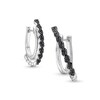 Thumbnail Image 1 of Unstoppable Love™ 0.30 CT. T.W. Black Diamond Braided J-Hoop Earrings in Sterling Silver