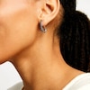 Thumbnail Image 2 of Unstoppable Love™ 0.30 CT. T.W. Black Diamond Braided J-Hoop Earrings in Sterling Silver