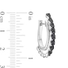 Thumbnail Image 3 of Unstoppable Love™ 0.30 CT. T.W. Black Diamond Braided J-Hoop Earrings in Sterling Silver