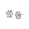 Thumbnail Image 1 of Circle of Gratitude® Collection 0.15 CT. T.W. Multi-Diamond Braided Frame Stud Earrings in 10K White Gold
