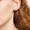 Thumbnail Image 2 of Circle of Gratitude® Collection 0.15 CT. T.W. Multi-Diamond Braided Frame Stud Earrings in 10K White Gold