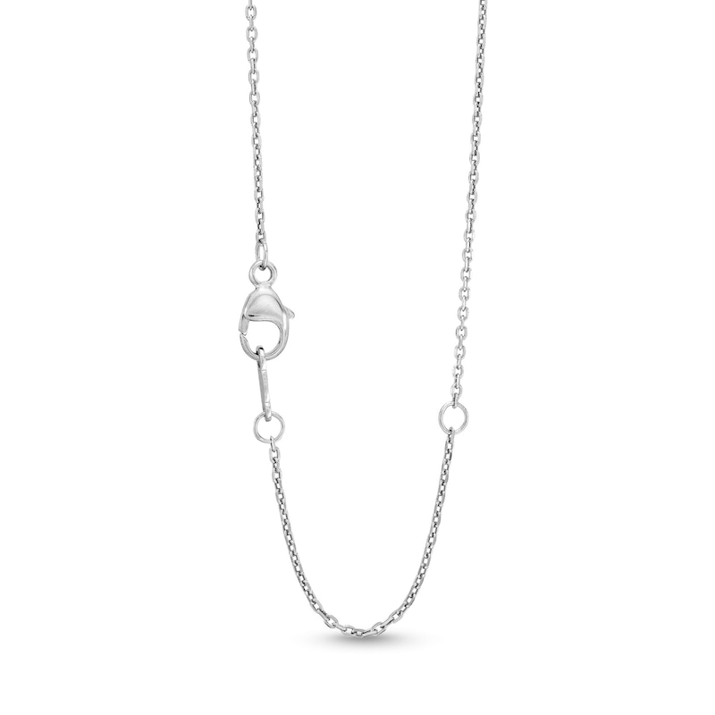 Main Image 3 of Circle of Gratitude® Collection 0.25 CT. T.W. Diamond Braided Curved Bar Necklace in 10K White Gold - 19"