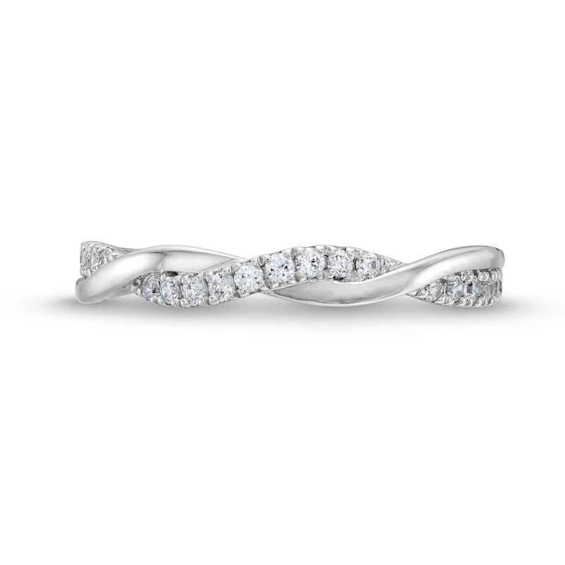Circle of Gratitude® Collection 0.20 CT. T.W. Diamond Twist Band in 10K White Gold