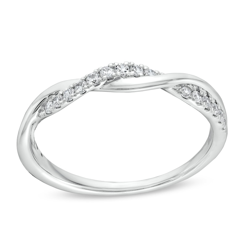 Circle of Gratitude® Collection CT. T.W. Diamond Polished Twist Band in Sterling Silver|Peoples Jewellers