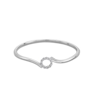 Circle of Gratitude® Collection 0.15 CT. T.W. Diamond Bypass Bangle in Sterling Silver