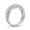 Thumbnail Image 3 of Circle of Gratitude® Collection 0.20 CT. T.W. Diamond Multi-Row Orbit Ring in Sterling Silver