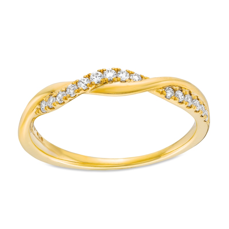 Circle of Gratitude® Collection 0.20 CT. T.W. Diamond Polished Braided Band in 10K Gold|Peoples Jewellers