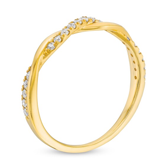 Circle of Gratitude® Collection 0.20 CT. T.W. Diamond Polished Braided Band in 10K Gold